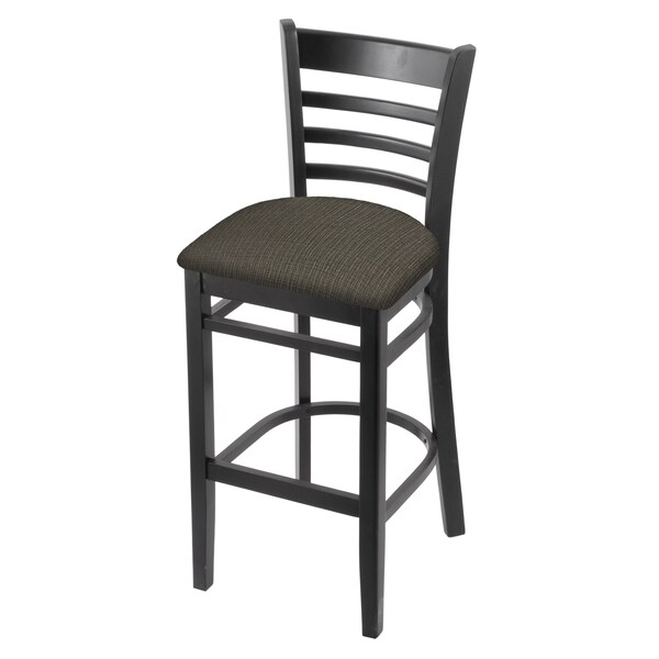 25" Counter Stool, Black Finish, Graph Chalice Seat